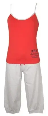Pajamas woman top sleveless cropped trousers pinocchietto REPLAY item W561016