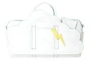 SPRAYGROUND CLOUDY WITH A CHANCE OF SHARK DUFFLE - White Cloud Bag - Limited Ed.