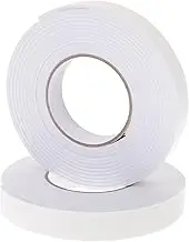 HOMSFOU 2Pcs High Density Seal Strip Adhesive Padding Tape for Doors Windows Weather Stripping Insulation Noise Reduction Collision Buffer Thick Wide Long