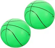 2pcs PVC Glow Basketballs Toys Luminous Inflatable Sports Balls Bouncy Basketball Toy for Outdoor Party Activities Birthday Party Favors