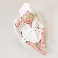 在飛比找蝦皮購物優惠-新品熱銷 兒童攝影服裝新生嬰兒寶寶百天照服裝浴袍睡衣造型影樓