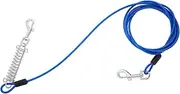 HANABASS Heavy Duty Dog Tie Out Cable with Shock Absorbing Bungee Leash and Swivel Snap Hooks Durable Design for Secure Outdoor Use and Effortless Attachment