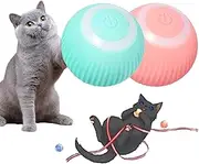 Wloom Cat Ball 2.0 Power Ball Rolling Smart Toy for Cats (Blue+Pink)