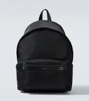[Saint Laurent] Saint Laurent City leather-trimmed canvas backpack