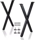 36 Inch Table Legs Metal Desk Dinning Bar Table Legs with Adjustment Feet Pads,