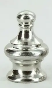 Nickel Plated Finish Classical Solid Brass Knob Pyramid Lamp Finial 1'' High