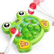 YEEBAY Interactive Whack A Frog Game, Learning, Active, Early Developmental Toy, Fun Age 3, 4, 5, 6, 7, 8 Years Old Kids, Boys, Girls,2 Hammers Included