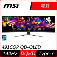 在飛比找Yahoo奇摩購物中心優惠-MSI微星 MPG 491CQP QD-OLED 49型 D