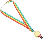 [BRIGHTFUFU] Zinc Alloy Medal Pendant for Kids Singing Contest Decorative Medal Microphone Neck Hanging Prize Medal