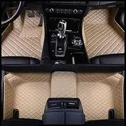 Car Floor Mats Compatible with Mercedes Benz C Class W204 W205 C180 C200 C250 C300 C350 C400 Auto Foot Coche Accessories Carpets (Color : Beige)