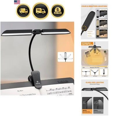 Music Stand Light LED Clip On Portable Bright Reading Lamp for Piano
