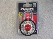 MASTER 1588D LARGE MAGNIFIED NUMBER COMBINATION LOCKER PADLOCK RED
