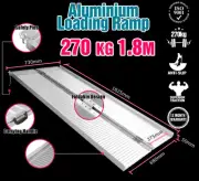 6FT Folding Aluminium Loading Ramps 270KG Van Trolley Coffee Machine Portable