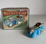 Rocket Car Wind Up Toy Racing Car And Driver With Box Rare