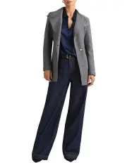 [David Lawrence] Luisa Felted Wool Coat in Charcoal Marle