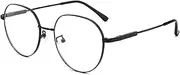 Blue light Blocking Glasses for women with Flex Memory Titanium, blue light filter glasses, reading aid, anti blue, cute, round, high definition, high transparency, Black