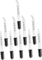 MUCKLILY 24pcs Glass Dropper Essential Oil Pipette with Straight Bent Tips for Accurate Measurement Laboratory Dropper Easy to Clean Dishwasher Safe