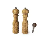 Peugeot Paris Olivier Salt & Pepper Mill Gift Set Olive Wood - With Wooden Sc...