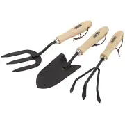 Draper Carbon Steel Hand Fork Cultivator and Trowel with Hardwood Handles 83993
