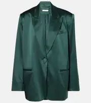 [The Sei] The Sei Silk satin blazer AU 12 green