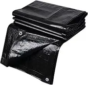 Plastic Tarps with Grommets 5x12m, Poly Tarpaulin with Reinforced Edges, Tarpaulin Cover Outdoor UV Protector, Heavy Duty Multipurpose Tarpaulin Cover Weather Proof