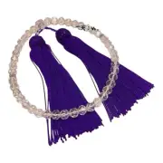 Amethyst Quartz Rosary Prayer Beads, Durable Wire, Yamanashi, New