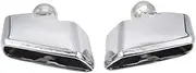 Compatible For BMW 5 Series G30 G31 2018-2023 Square Tailtip Tip Stainless Steel Exhaust Head(Silver)