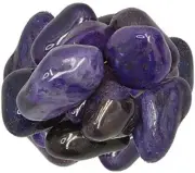 6 lb Dyed Purple Agate Tumbled Stones - Grade 1 - XLarge - Decorative Rocks