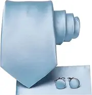 [GerRit] Men's Neckties Wedding Tie Men's Handkerchief Cufflinks Set Pendant Tie for Business Wedding