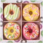 4x Big Donut Natural Bath Bombs Gift Set Party Set For Bubble Bath Bath Fizzes W