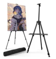 Portable Adjustable Metal Tripod Artist Easel with Bag, Height from 20" to 62"