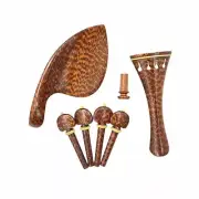 4/4 Violin parts snake wood tailpiece+chinrest+End pin+peg