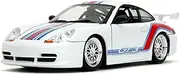 Hyper-Spec 1:24 Porsche 911 GT3 (996.1) Die-Cast Car, Toys for Kids and Adults(White/Red Stripes)
