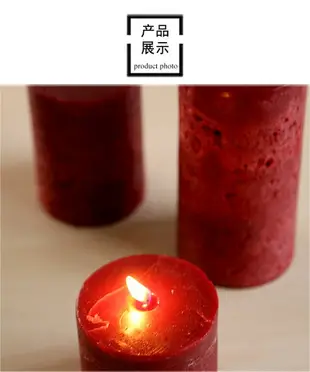 蠟燭紅色石蠟氣泡無味婚慶蠟燭燭光晚餐停電備用蠟燭家用應急照明