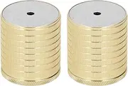 Furniture Leg Risers Bed Frame Support Legs Adjustable Height 43-75mm Heavy Duty Aluminum Alloy with Strong Load Bearing Capacity for Sofa Bed Table Cabinet (Bright Gold)
