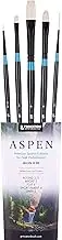 Princeton Aspen 6500 5pc Professional Paint Brushes - Princeton Acrylic Brushes - Synthetic Oil Painting Brushes for Oil Acrylic & Gouache - Set of Art Brushes Filbert Striper Flat & Round Brush Set