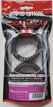 Tamiya Hop-Up 24mm Medium Reinforced Racing Tires (1 pr) #22000