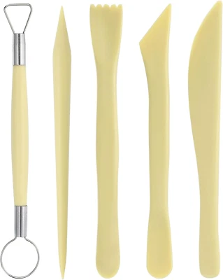 5Pcs Plastic Clay Tools Double-Headed Crafts Modeling Kit Clay Sculpting Tools P