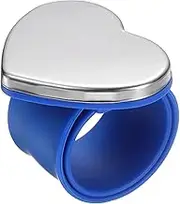 sourcing map Magnetic Pin Holder Wristband Heart-Shaped Wrist Sewing Pincushion Silicone Strap Bracelet for Sewing Quilting, Blue