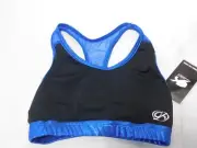 NWT GK Elite Sportswear Adult Med Sports Bra Razorback Black