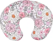 KLWJFK Nursing Pillow and Positioner, Breastfeeding, Bottle Feeding, Baby Sitting Support with Removable Ultra Soft Minky Cover, Tummy Time Support for Baby Boys and Girls