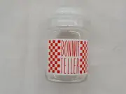 New Vintage " Bonwit Teller " Glass Canister : Candy Sugar, Flour, Whatever