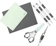 Sizzix Paper Sculpting Kit, Scrapbooking, Cardmaking, Papercraft & Home Décor Accessories, 10 Piece Set, Multi Color, One Size, Plastic & Metal, Grey