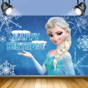 Frozen Elsa Anna Princess Birthday Photography Backdrop Party Background Decor