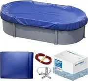 Yankee Pool Cover for Oval Pool | 21 x 41 -ft | Basic Oval Winter Pool Cover for Above Ground Pools | Extra Thick & Durable, UV-Resistant | Above-Ground Pool Protection