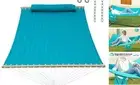 Double Quilted Fabric Hammock with Spreader Bar, Fits 12-14ft Hammock Stand, 2