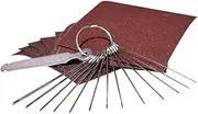 HONITANO 10PCS Guitar Bridge Saddle Nut File Set with Sandpaper Precision Tools for Nut Saddle Fret Polishing Essential Luthier Kit for Guitar Repair and Maintenance