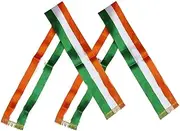 [BITONA] Tricolor Stole or Patka for Patriotic Theme Like Independence/Republic Day Performance Patka Pack of 2 Pc, Multicolour, Free Size