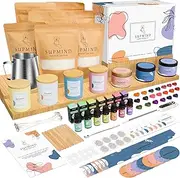Candle Making Kit for Adults Beginners, DIY Candle Making Supplies for Adults Including Soy Wax, 7oz Jars & Tins, 7 Pleasant Scents, Color Dyes & More-kit para hacer velas