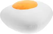 1pc Poached Egg Cushion Plush for Sofa Decoration Cute Short Plush Throw Pillow for Home Car Party and Bedroom Orange